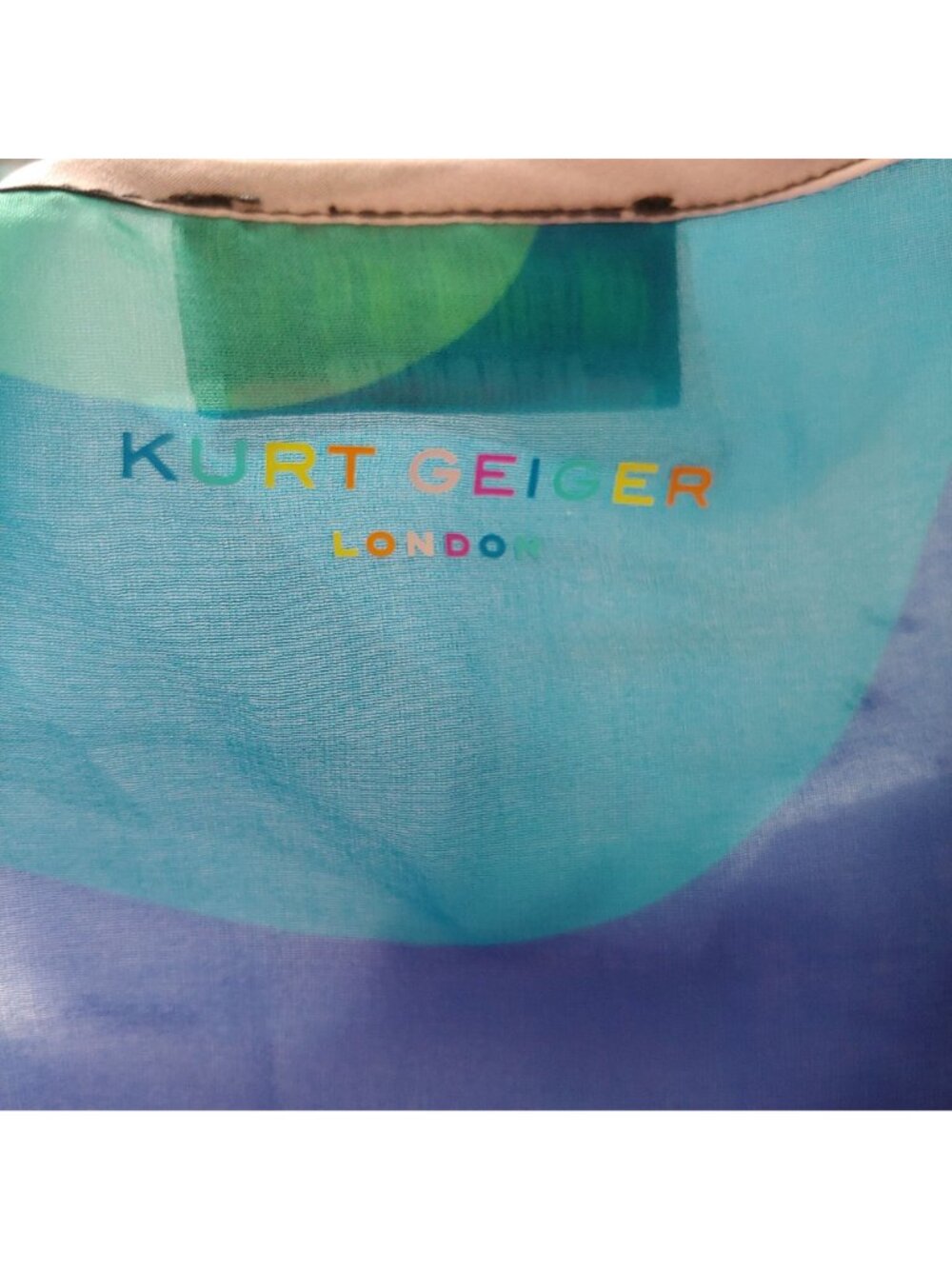 Kurt Geiger Vibrant Abstract Swirl Swim Cover Up Resort Beach Tunic L - Picture 6 of 14